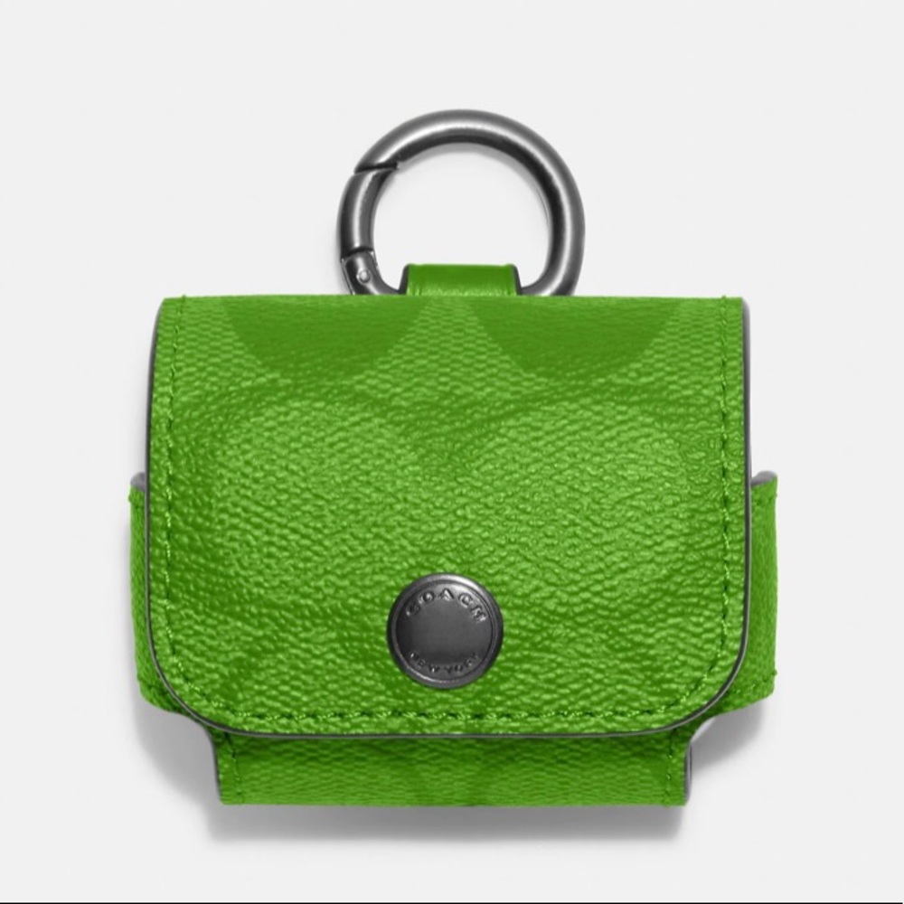 New Coach CASE for AIRPOD PRO COLORBLOCK Neon Green